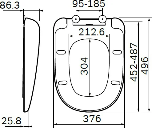 Крышка-сидение с микролифтом Am.Pm Sensation белая index_3 - фото 10