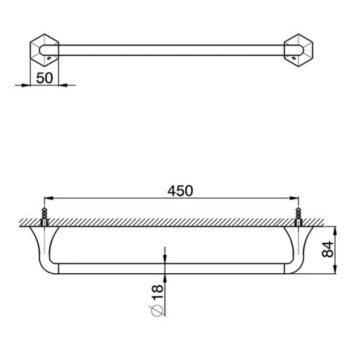 Полотенцедержатель Cisal Cherie хром - фото 2