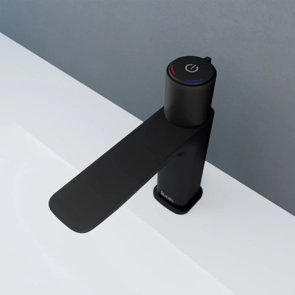 Смеситель для раковины IDDIS Slide черный матовый, порционно нажимные - фото 7