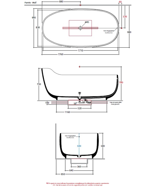 Ванна из камня Globo Olivia VAOL1X - фото 4