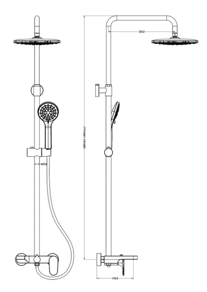 Душевая стойка Boheme Spectre 458 со смесителем - фото 4