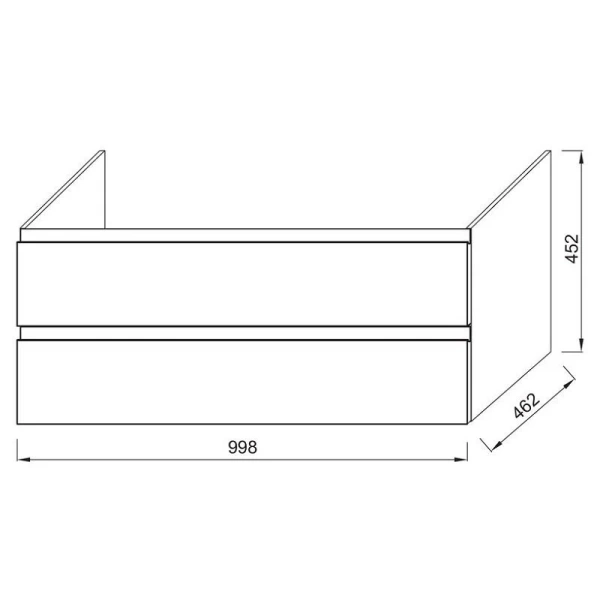 Тумба под раковину подвесная Jacob Delafon Madeleine 100 см белая матовая, в наличии - фото 2