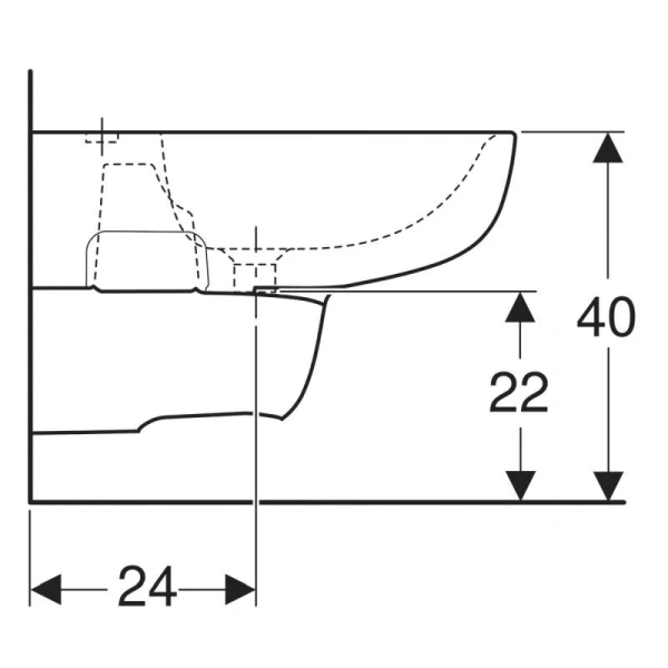 Биде подвесное Geberit Smyle с горизонтальным выпуском, нет в наличии - фото 6