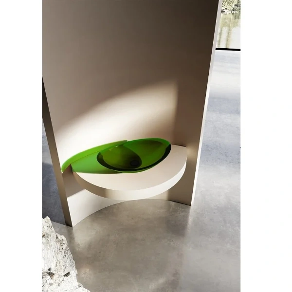 Раковина Abber Kristall 60 см зеленая - фото 4