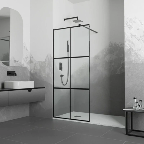 Душевая перегородка RGW Walk In WA-011B 100 см профиль черный - фото 1