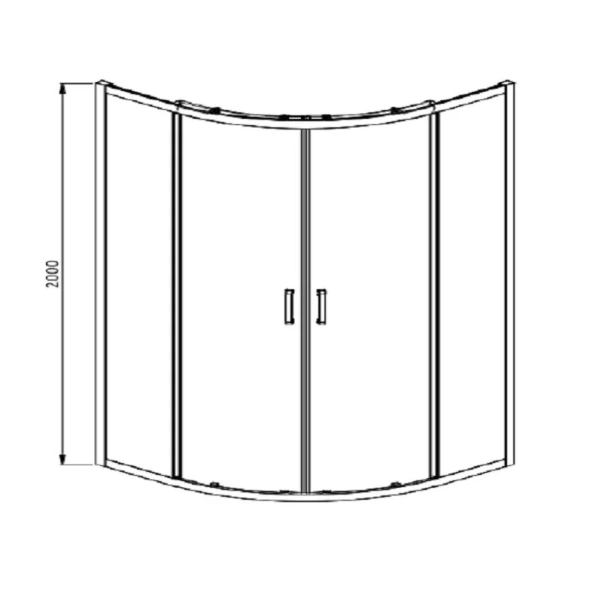 Душевой уголок Акватек 80x80 см профиль хром, стекло прозрачное - фото 2