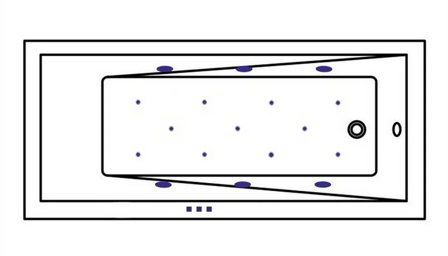 Ванна гидромассажная Whitecross Wave Relax, 170 х 70 см, увеличенная толщина акрила, усиленная армировка, белый/золото, 0101.170070.100.RELAX.GL - фото 3