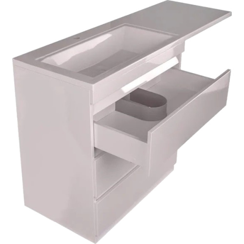 Тумба под раковину напольная Style Line Даллас 77 см белая, напольная, пристенная - фото 4