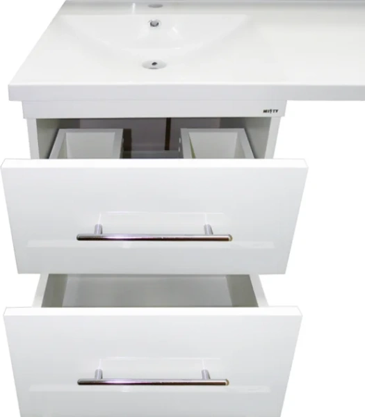 Тумба под раковину напольная Misty Мексика 50 см белая - фото 4