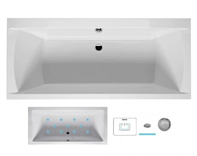Ванна гидромассажная Riho Julia 190 x 90 см, AIR2 - фото 1