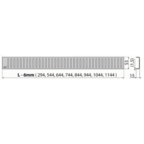 Решетка Alcaplast Pure 85 см хром матовый - фото 3
