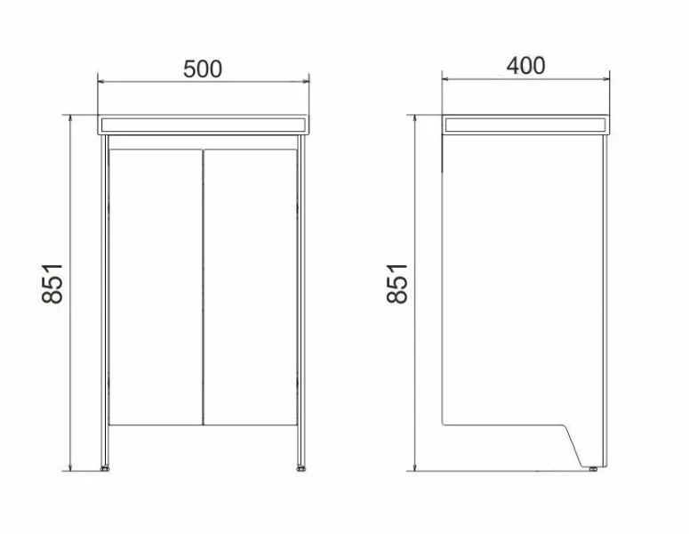 Тумба под раковину напольная Velvex Klaufs 50 см белая/дерево, по запросу - фото 2