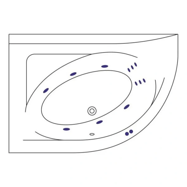 Ванна гидромассажная Excellent Aquarella Line 150 x 100 см, левая, белый/хром, WAEX.ARL15.LINE.CR - фото 3