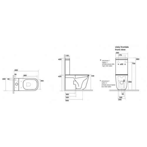 Унитаз компакт Kerasan Tribeca 511731 черный матовый - фото 2