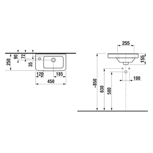 Раковина Jika Cubito 811423, 811424 - фото 3