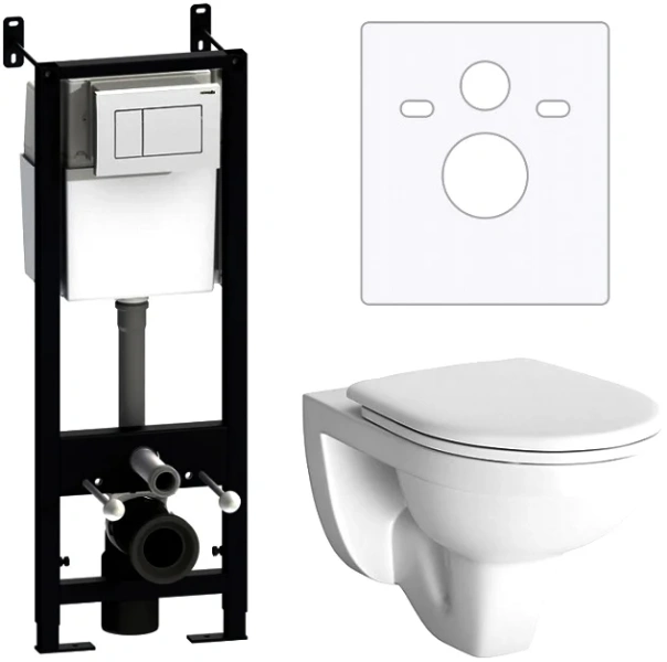 Унитаз с инсталляцией Damixa Jupiter с сиденьем микролифт - фото 1