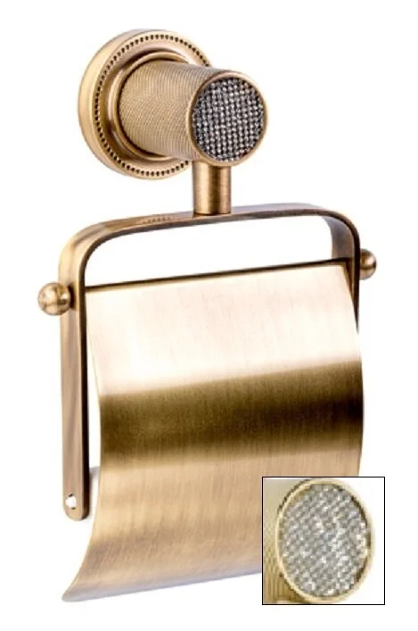 Бумагодержатель Boheme Royal Cristal бронза, прозрачный кристалл, бронза - фото 3