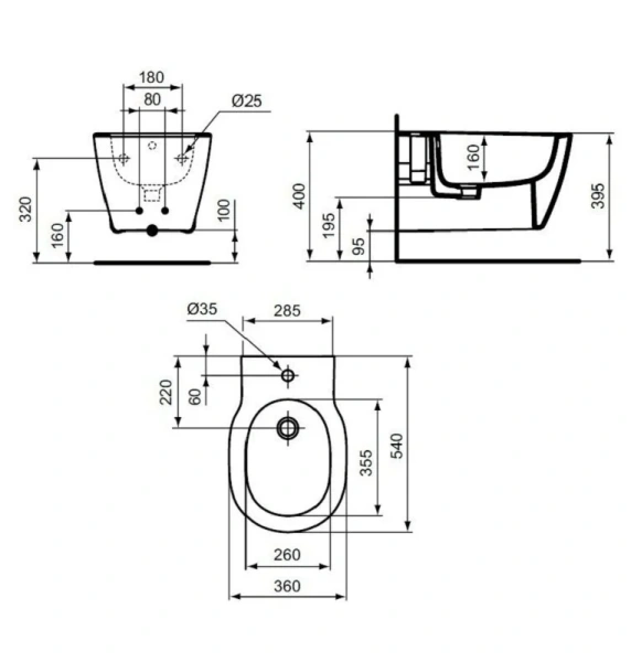 Биде с инсталляцией Ideal Standard Prosys Connect со скрытым креплением - фото 3