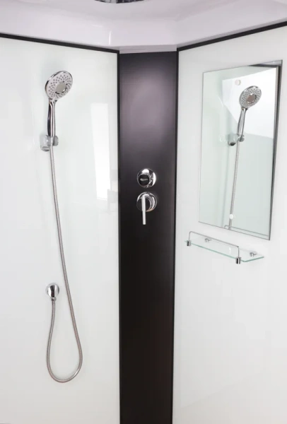 Душевая кабина Niagara Classic 90x90 см средний поддон, угловые, недорогие, для дачи, без гидромассажа, c тропическим душем, с крышей - фото 5