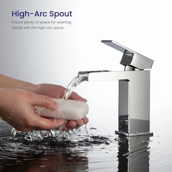 Смеситель для раковины Timo Selene хром 2161/00F, прямоугольная форма - фото 5