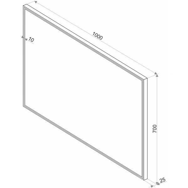 Зеркало с подсветкой Misty Стайл 100 см прямоугольное, по запросу - фото 2