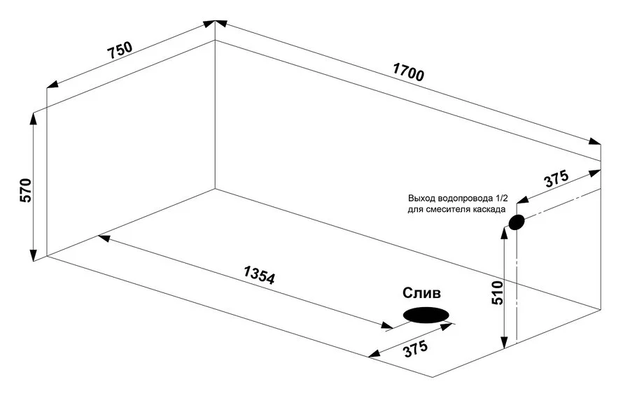 Ванна из искусственного камня Good Door Марбея 170 x 75 см, белый, ВА00022, прямоугольные - фото 5