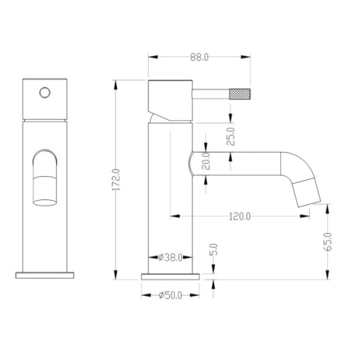 Смеситель для раковины Boheme Uno gun metall - фото 3