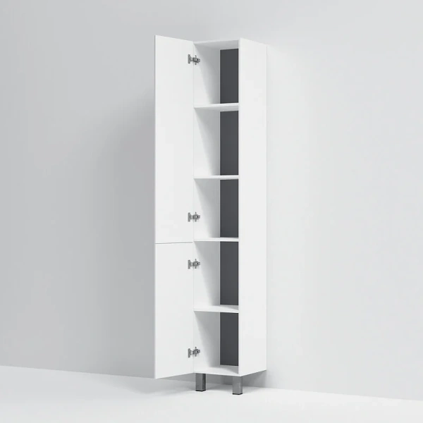 Шкаф-пенал напольный Am.Pm Gem 30 см левый белый глянец - фото 4