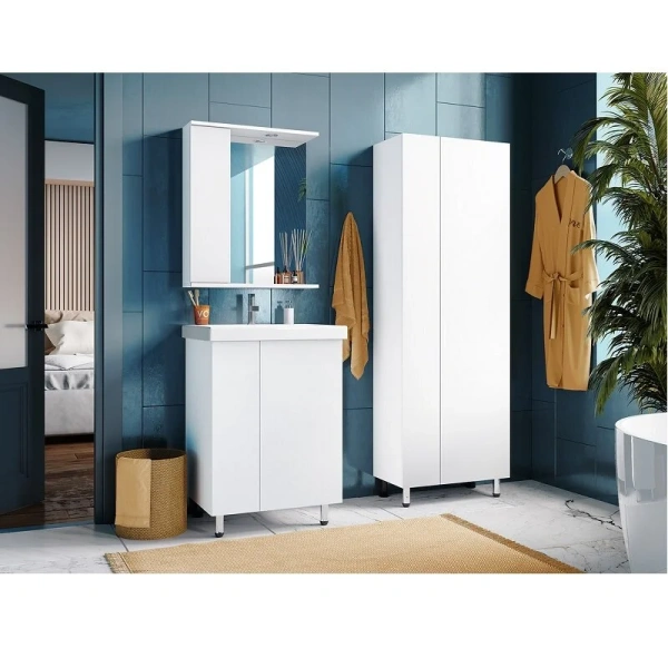 Зеркальный шкаф с подсветкой Misty Лира П-Лир04050-013 50 см ЛДСП, навесные - фото 5