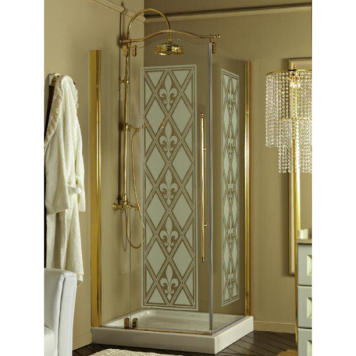 Душевой уголок левый, декор стекла Classica, Eurodesign BOX-DOC-A70-SX