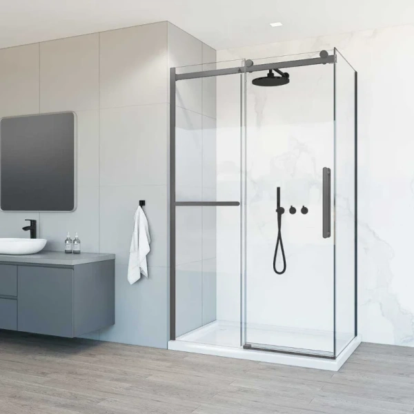 Душевой уголок Vincea Como Soft VSR-1CS9011CL 110х90 см алюминиевый профиль