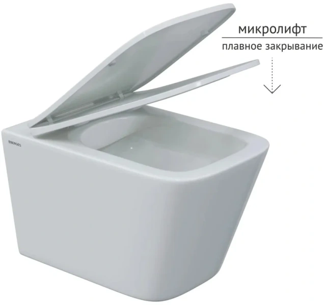 Унитаз с инсталляцией BERGES Floe клавиша F2 хром матовый - фото 2