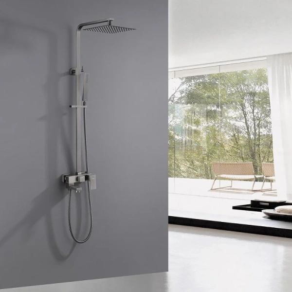 Душевая стойка Abber Daheim никель, другие - фото 3