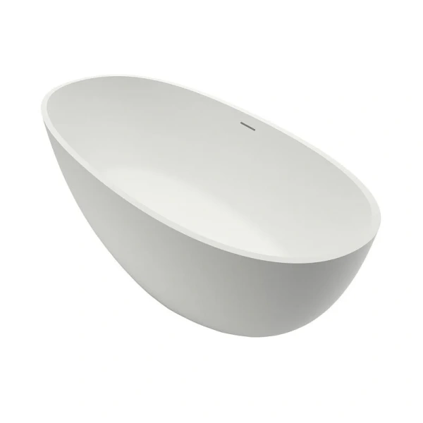 Ванна из искусственного камня 169х85 Azario Clovis CLO17085S отдельностоящая, цвет белый матовый - фото 1