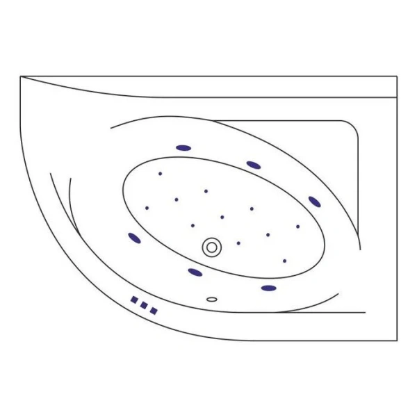 Ванна гидромассажная Excellent Aquarella Relax 170 x 110 см, правая, белый/бронза, WAEX.ARP17.RELAX.BR - фото 3