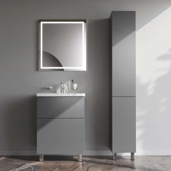 Тумба напольная для раковины AM.PM Gem, графит матовый, серая - фото 7