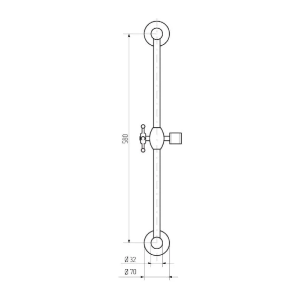 Штанга для душа Migliore Ricambi Retro 201 латунь - фото 2