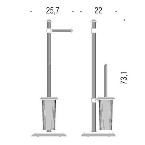 Стойка для ванной Colombo Hermitage B3318 напольная - фото 4
