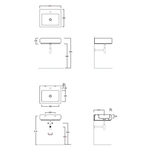 Схема, накладные (на столешницу) - фото 2