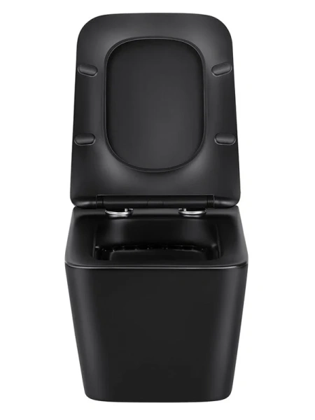 Унитаз подвесной Vincea Q-Line черный матовый, безободковые, сиденье с микролифтом , с антивсплеском - фото 6