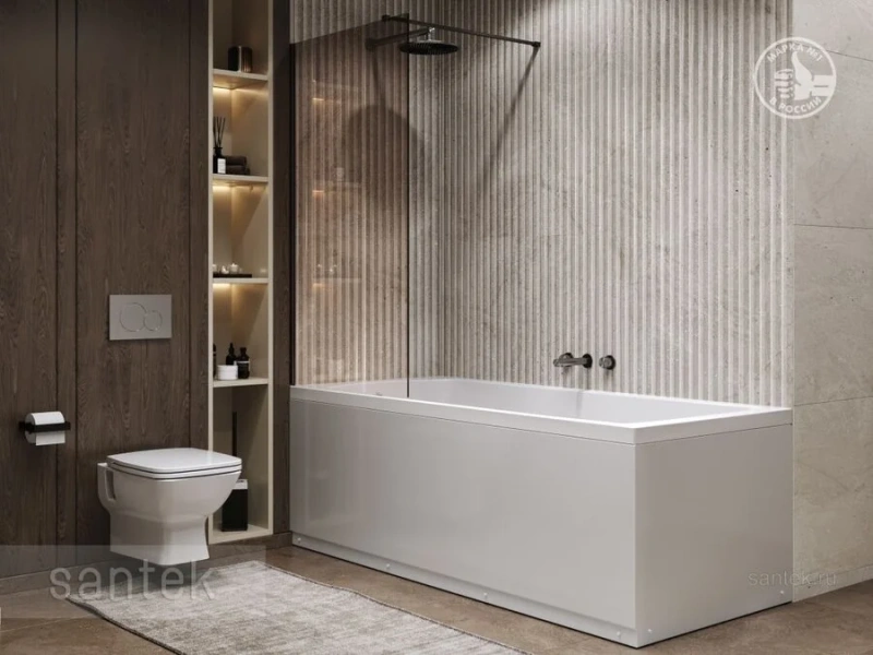 Ванна акриловая Santek Фиджи 170 x 75 см 1.WH50.1.596, белая, без гидромассажа, недорогие - фото 6