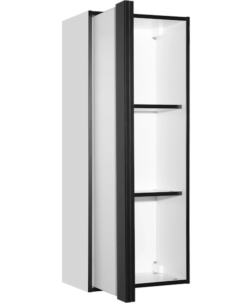 Шкаф-пенал подвесной Style Line Амстердам 45 см белый/черный - фото 3