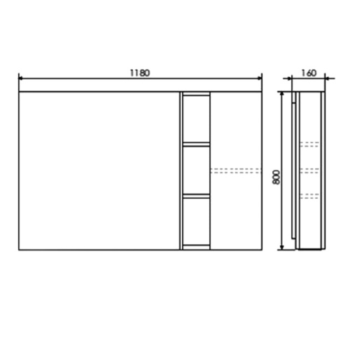 Зеркальный шкаф Comforty Милан 120 см белый глянец - фото 3
