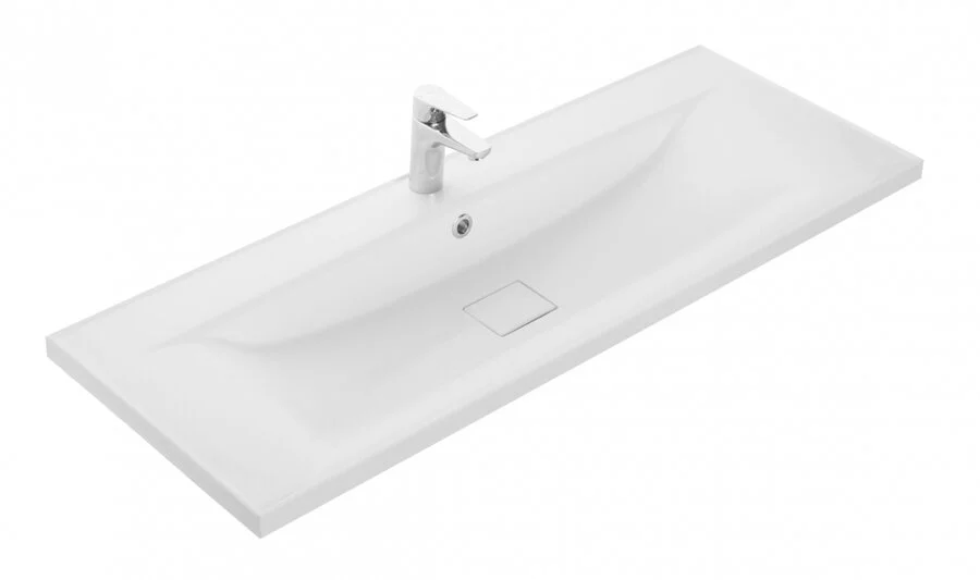 Раковина мебельная Акватон Айрис М 120 см литой мрамор - фото 1