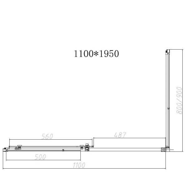 Душевой уголок Vincea Slim-N VSR-4SN9011CL 110х90 см прямоугольный - фото 3