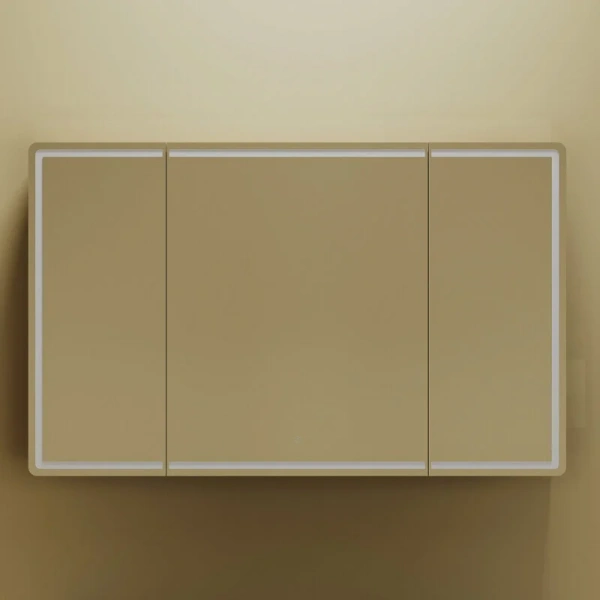 Зеркальный шкаф с подсветкой Sancos Mirror 120 см дуб чарльстон - фото 4
