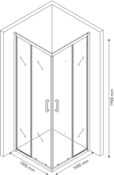 Душевой уголок BERGES Solo 100x100 см стекло прозрачное - фото 3