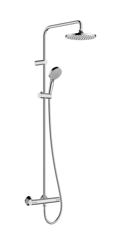 Душевая стойка Hansgrohe Vernis Shape с термостатом, хром - фото 1
