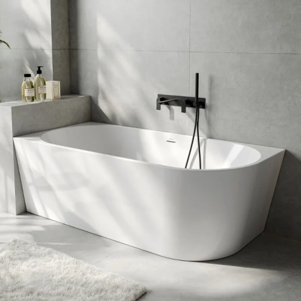 Ванна акриловая Abber AB9502-1.4 L/AB9502-1.4 R, 140 x 70 см, белая, левая/правая, асимметричные - фото 5