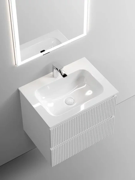 Тумба под раковину подвесная Sancos Snob T 60 см bianco, 60 см - фото 6